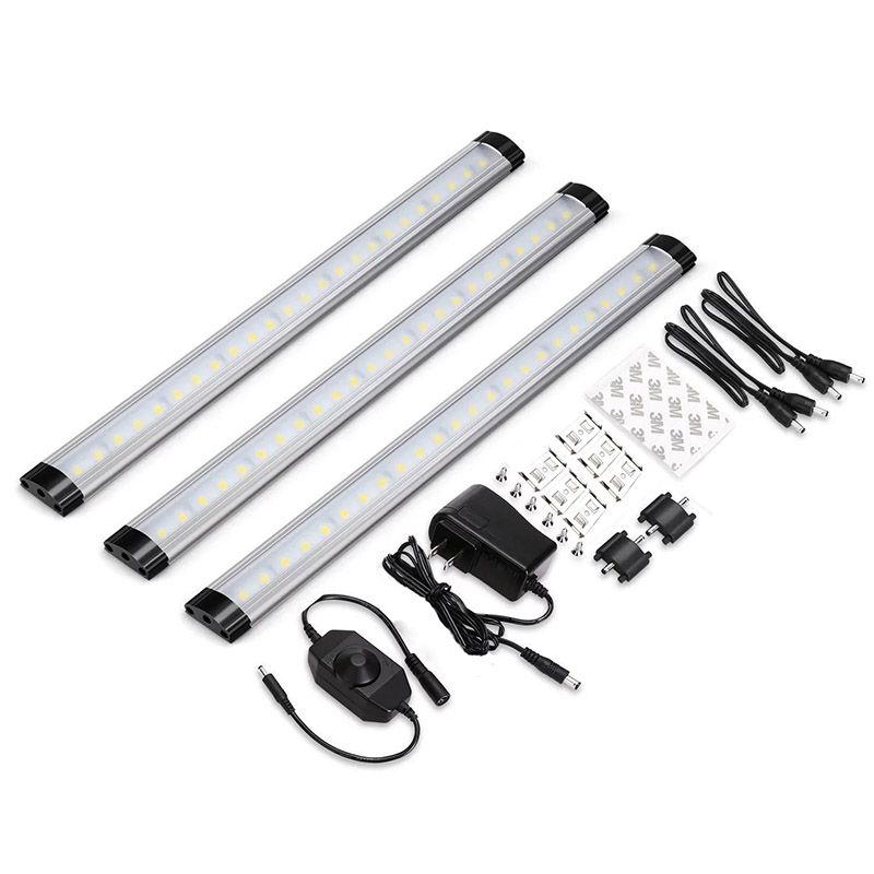 DC12V 42LEDs/PCS Knob Dimming Cabinet LED Light Strip Kit, 3PCS Human Body Induction Switch Wardrobe Light strip